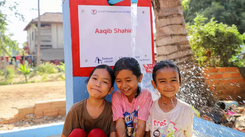 Children in Cambodia enjoy clean water from our hand pump. With your help, we can bring this life-changing resource to countless people facing water scarcity.