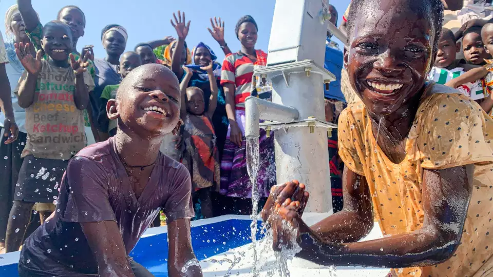 Children play without fear of waterborne diseases. Clean water is key to health and education for communities worldwide.