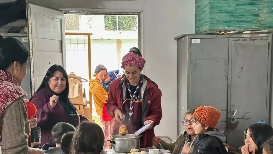 A local community kitchen in Argentina feeds dozens of children daily
