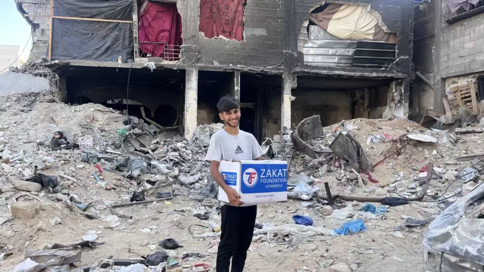 In the midst of an ongoing struggle, a food package provides hope to a young man in Gaza