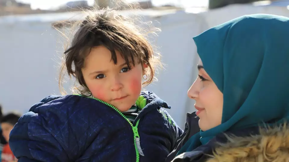 Life in a refugee tent village is all this child has known