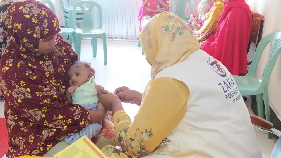 Our health care program protects children from diseases through vaccinations.