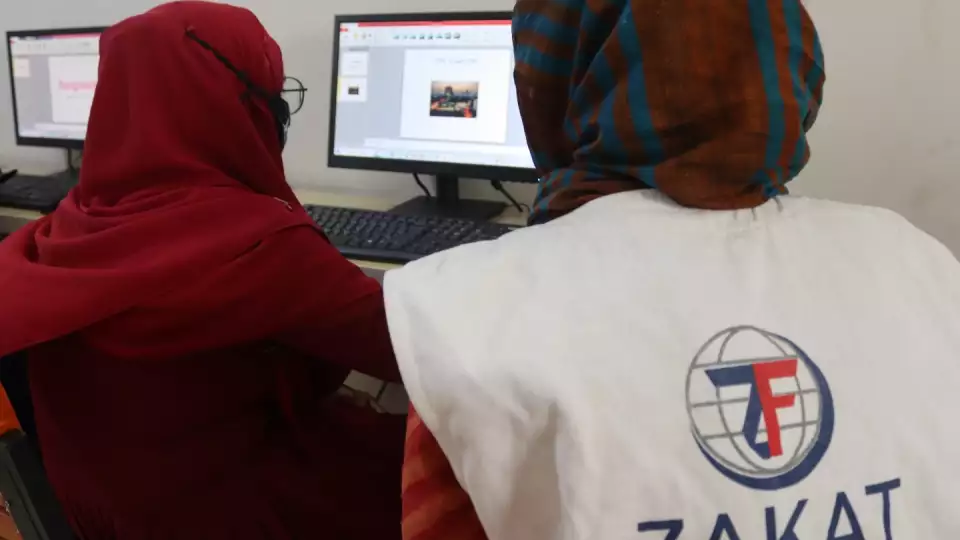 In Bangladesh, students are provided computer training to learn skills like graphic design, marketing, and online entrepreneurship