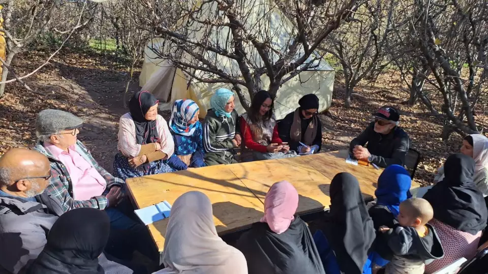 In Morocco, a group of farmers meet as a cooperative for learning and networking