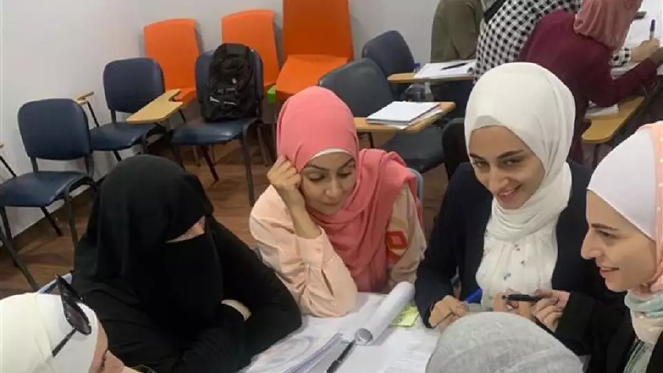 Women in Jordan receive training in creating crafts, sewing, marketing and running a business