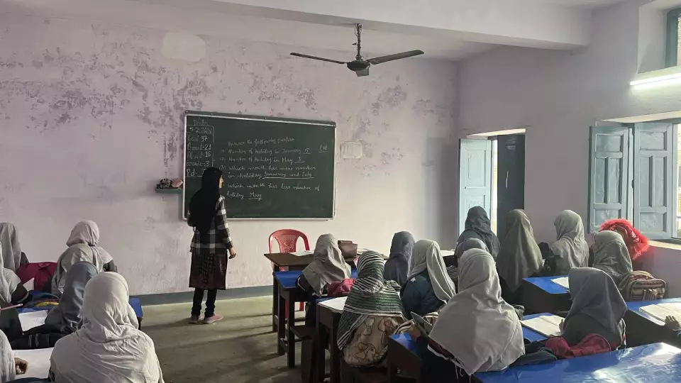 Orphaned girls in India study at Jameatus Salihaat through the generosity of donors.