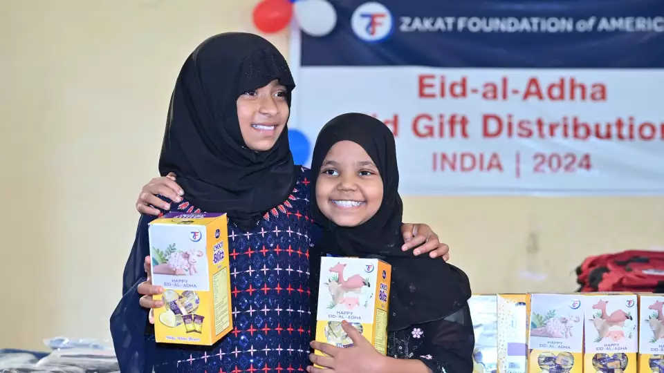 The joy of Eid is shared through gift distribution for orphaned children.