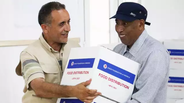 Food packages for Libya flood survivors